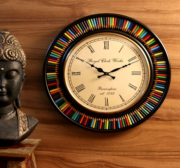 ASSORTED PENCIL CLOCK