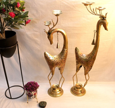 IRON DEER CANDLE WITH BELL